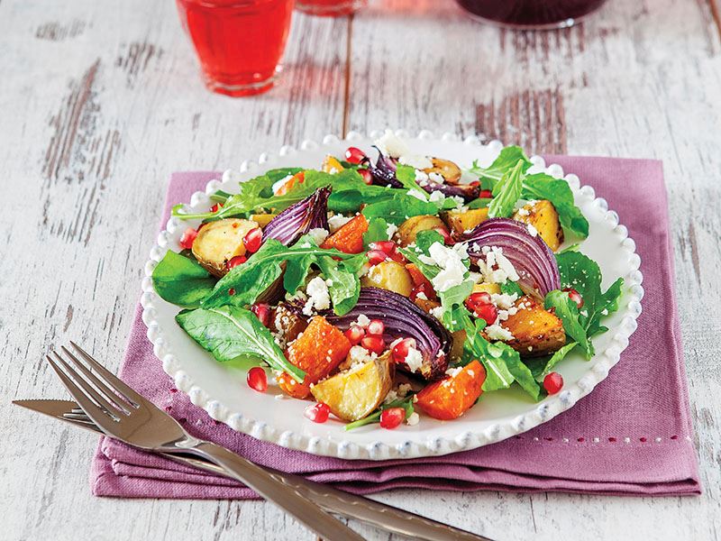 Roka ve Nar Taneli Zeytinyağlı Salata